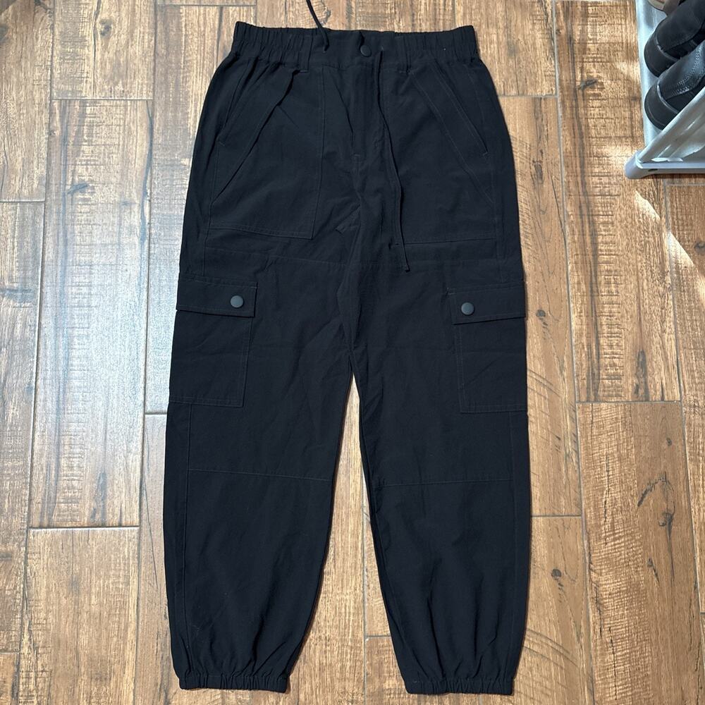 Cabi Quantum Cargo Pants Women's size XS Army Black Drawstring Pockets